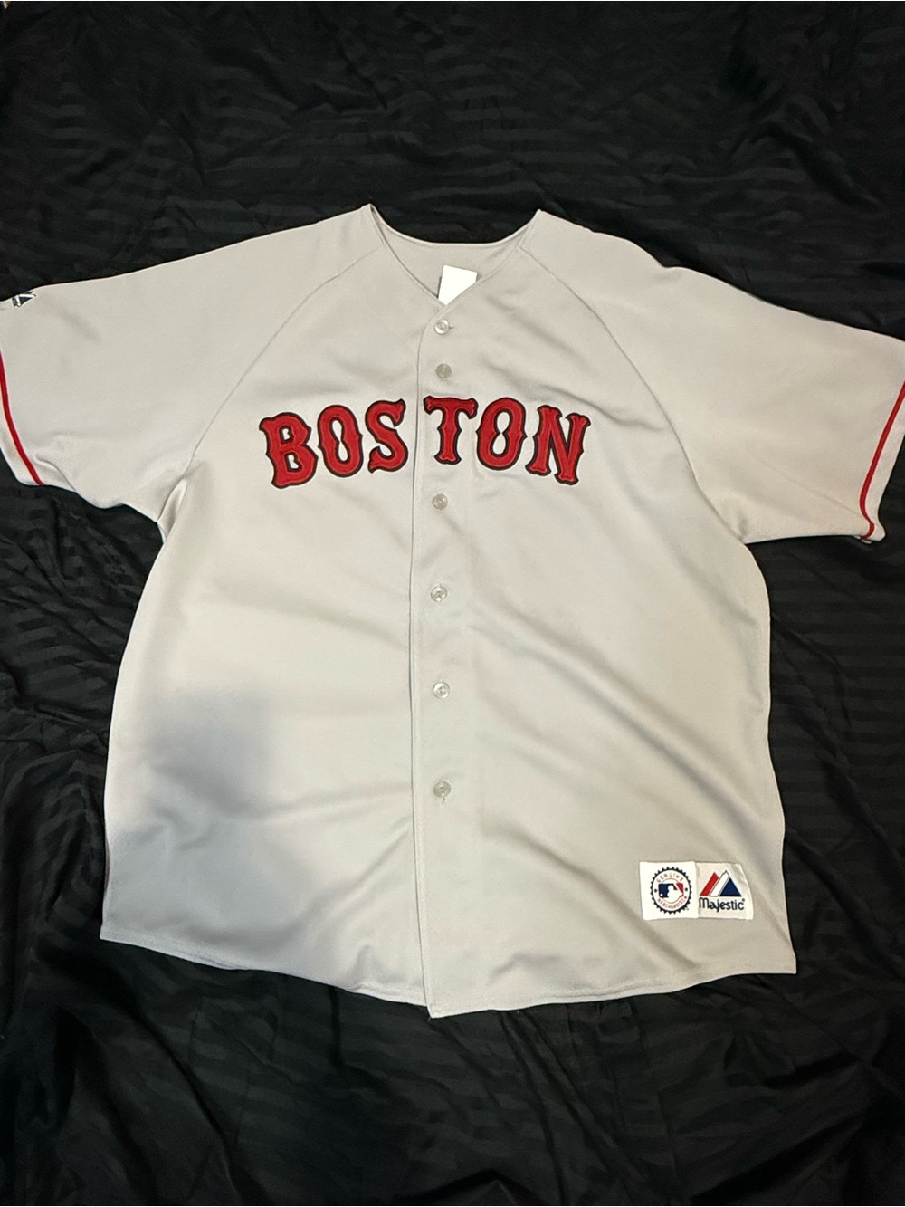 Majestic Boston Red Sox Gray Blank Jersey